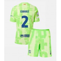 Camisa de time de futebol Barcelona Pau Cubarsi #2 Replicas 3º Equipamento Infantil 2024-25 Manga Curta (+ Calças curtas)